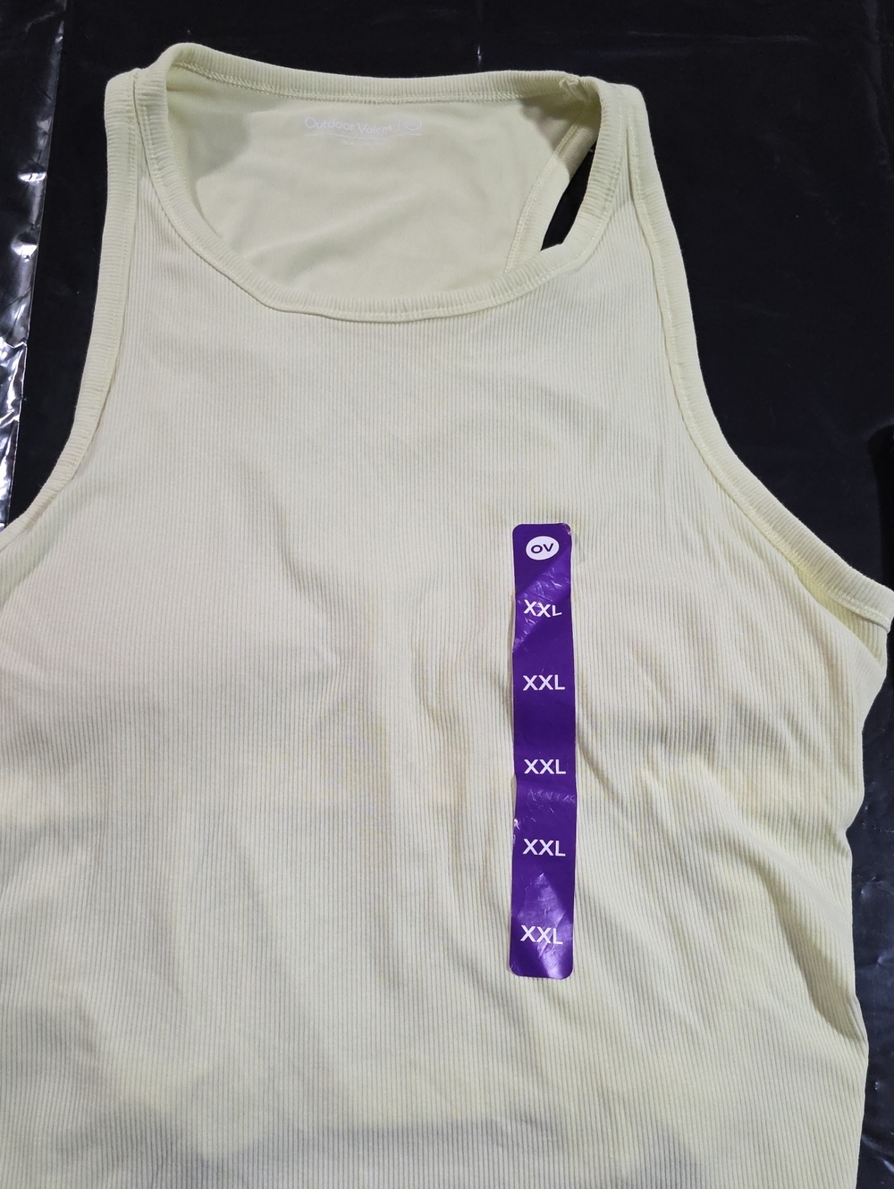 Outdoor Voices Ribbed Tank Top - Pale Yellow